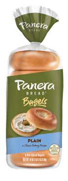 panera bread bagels plain pre sliced