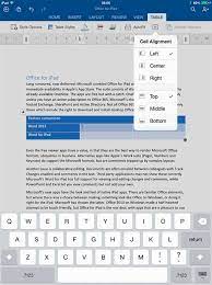 Table In Word For Ipad
