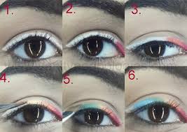 rainbow eye makeup eyeliner look