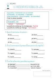 Imprimez cet exercice afin d'apprendre la conjugaison des verbes en -er ! |  Exercice de francais cm1, Exercice verbe, Exercice ce2 à imprimer