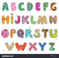 In english and spanish, uppercase and lowercase. Cute Colored Textured Alphabet Letters Made Royalty Free Stock Photo 127833794 Avopix Com