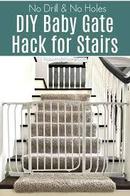 Pound a big nail into the top of the gate end post. Diy Baby Gate Hack For Stairs No Drill Abbotts At Home