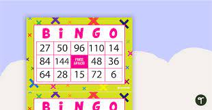 multiplication bingo 0 12 times