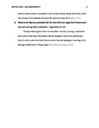 Case study sample nursing   Online Writing Lab LEGAL STUDIES AND BUSINESS ETHICS  WH   LGST 