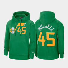 Adidas donovan mitchell pullover hoodie. Jazz Donovan Mitchell 2021 Earned Edition Green Pullover Hoodie