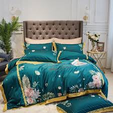 bedding sets green yellow 100s egyptian