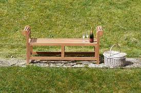 Lutyens Backless Teak Garden Bench 1 5m