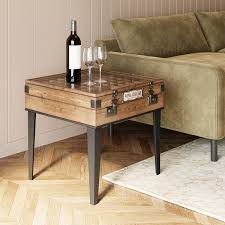 Rustic Wooden Side Table Collector