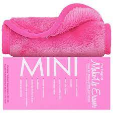 mini pink reusable makeup eraser the