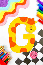 g is for giraffe craft with printable