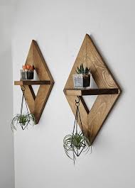 Wood Wall Decor Geometric Wall Shelves