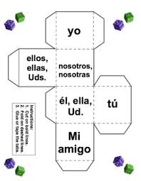 Spanish Ar And Er Ir Verbs Dice Games And Conjugation Charts Bundle