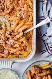 meaty marinara baked pasta easy