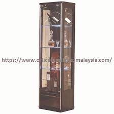 Led Glass Display Cabinet With Drawer