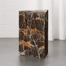 Tri Brown Marble Side Table