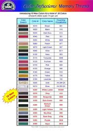 Dmc Colour Infusions Memory Thread Art Cim09 Colour Chart