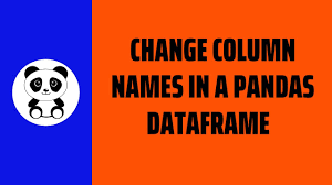 to rename columns in a pandas dataframe