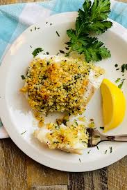 baked cod with crispy garlic herb panko