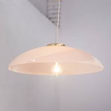 White Murano Glass Ceiling Lamp With