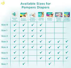 diaper size and weight chart pampers