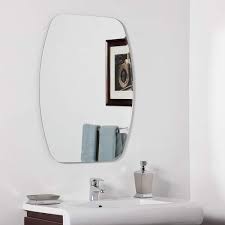 Decor Wonderland Sydney 23 6 In X 39 5 In Silver Oval Frameless Bathroom Vanity Mirror Ssm208l