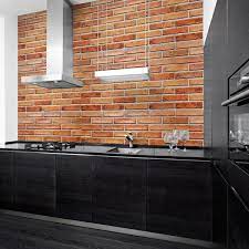 Dundee Deco 3d Falkirk Retro 10 1000 In X 38 In X 20 In Dark Red Natural Faux Bricks Pvc Wall Panel