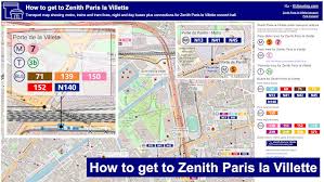 how to get to zenith paris la villette