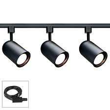 Nuvo Lighting 3 Light Black Bullet Cylinder Shade Track Kit 57t87 Lamps Plus