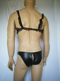 Leather Sissy BDSM Lingerie Crossdresser Zipper Panties Set Fetish Cuckold  | eBay
