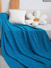 1pc Knitted Throw Blanket Sofa Cover