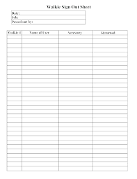 Sign In Sheet Example Free Sign Up Sheet Template Sign Out