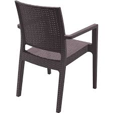 Fleur Rattan Outdoor Stacking Arm Chair