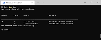 net use command to map network drive