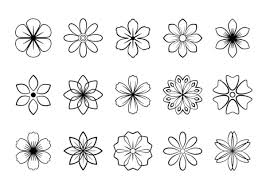 flower outline simple vector images