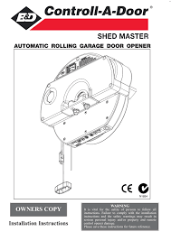 b d roller door motor manual factory