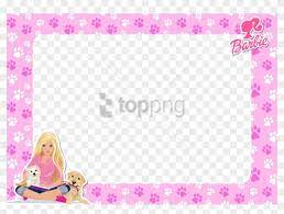 barbie borders and frames clipart