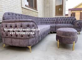 seater l shape modern chesterfield sofa set