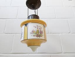 Art Deco Asian Motif Ceiling Lamp For