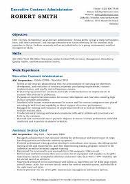 contract administrator resume sles