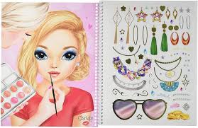 topmodel make up colouring book toys