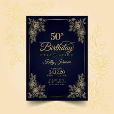 50th birthday invitation images free