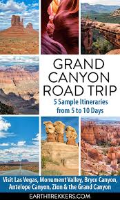 grand canyon road trip 5 itineraries