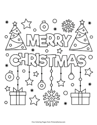 merry christmas coloring page free