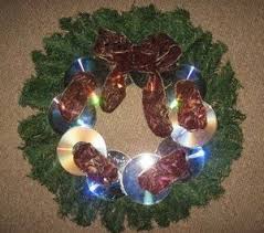 making a cd christmas wreath my