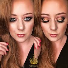 glamorous golden cut crease makeup look