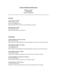 Personal And Professional References Resume Samples Stockshares Co