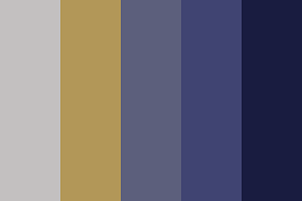 dark blue and gold color palette