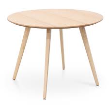 Diy dining table with 45 degree corners and 4x4 cross legs. Halo 100cm Round Wooden Dining Table Natural Interior Secrets