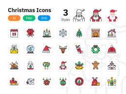 Free Christmas Icons Vector Free Design Resources