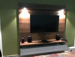 Wall Mount Teak Wood Tv Cabinet Oak Finish